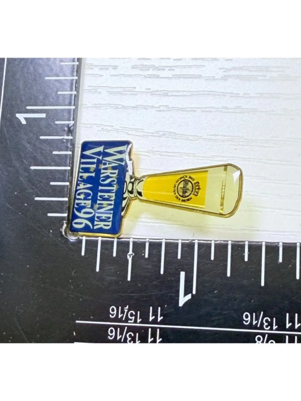 Warsteiner Village 96 Lapel Pin Cold Beer Glass Brewery Art Olympic Atlanta GA
